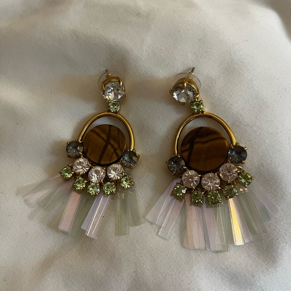 J. Crew Jewelry - J.Crew Crystal Fan statement Earrings